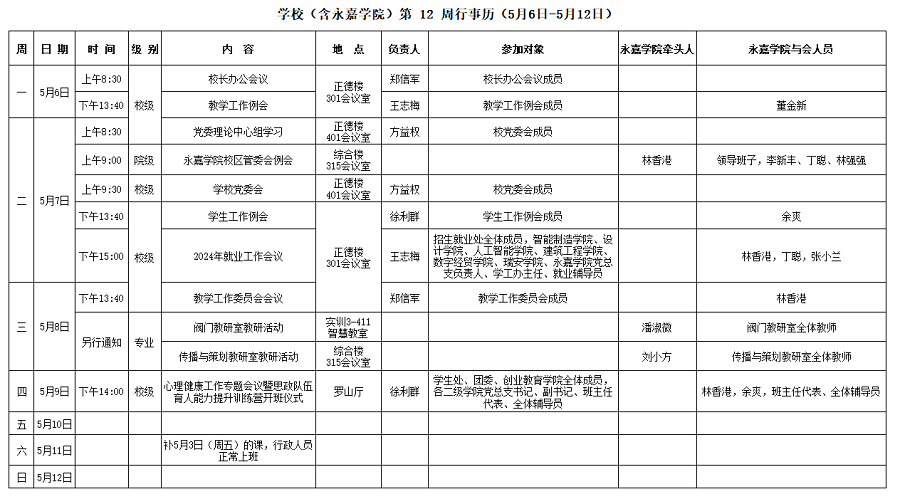 永嘉学院第12周行事历（5月6日-5月12日）.png